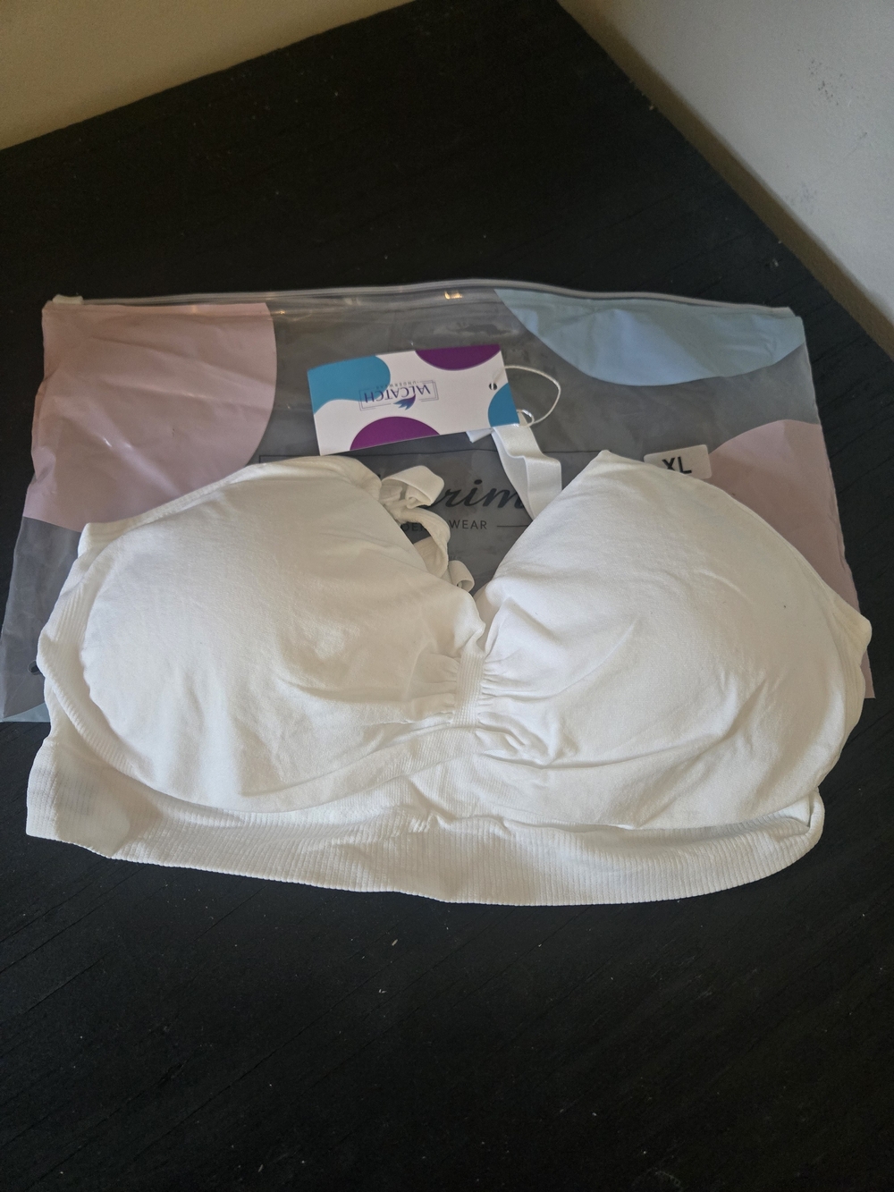 Seamless White Bralette - XL
